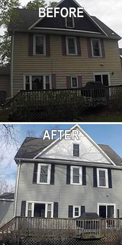 House Siding Installation Back of House