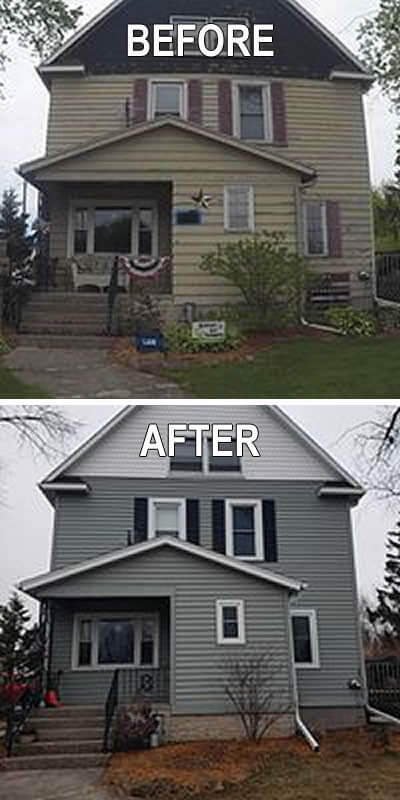 House Siding Installation Front of House